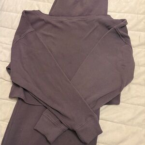 Hollister Mauve Wide Leg Cropped Matching Set